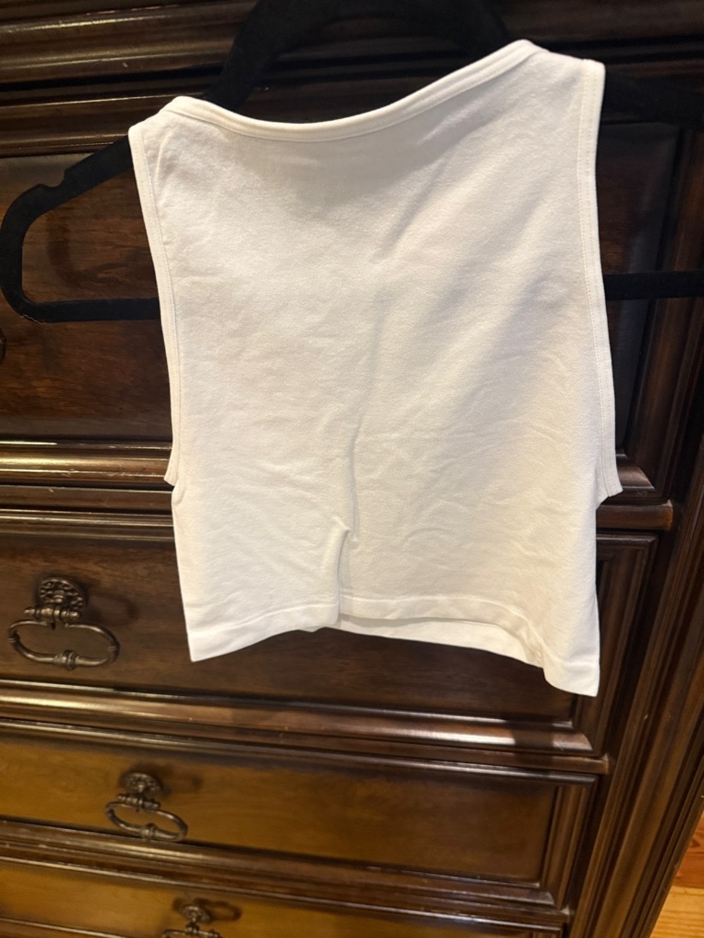 Zenana Outfitters White Cropped Tank with High Neck - Picture 4 of 4
